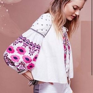 Boho balloon sleeve jacket